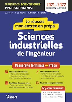Télécharger le livre :  Je réussis mon entrée en prépa : Sciences industrielles de l'ingénieur - Prépas scientifiques MPSI-PCSI-PTSI-MPI - 2021-2022