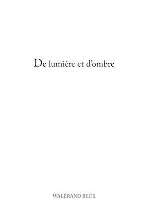 Téléchargez le livre :  De lumière et d'ombre