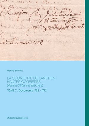 Téléchargez le livre :  La seigneurie de Lanet en Hautes-Corbières (Vème-XIXème siècles)
