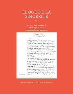 Télécharger le livre :  Eloge de la sincérité