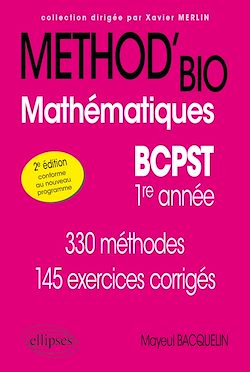 Télécharger le livre :  Mathématiques BCPST-1re année - 2e édition conforme au nouveau programme