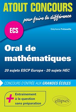 Télécharger le livre :  Oral de mathématiques aux concours ECS - ESCP - HEC