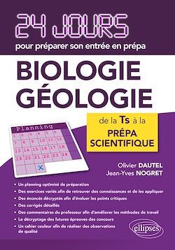 Télécharger le livre :  Biologie - Géologie - 24 jours pour préparer son entrée en prépa