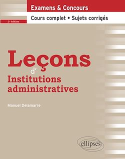 Télécharger le livre :  Leçons d'Institutions administratives - 2e édition
