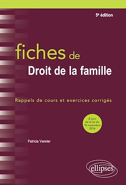 Télécharger le livre :  Fiches de Droit de la famille - 5e édition