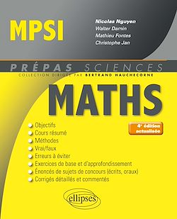 Télécharger le livre :  Mathématiques MPSI - 4e édition actualisée