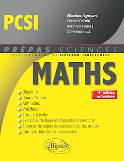 Télécharger le livre :  Mathématiques PCSI - 4e édition actualisée