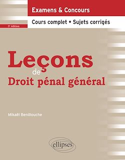 Télécharger le livre :  Leçons de Droit pénal général - 3e édition