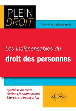 Télécharger le livre :  Les indispensables du droit des personnes