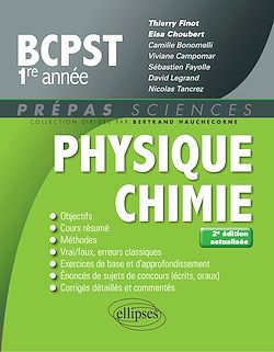 Télécharger le livre :  Physique-chimie BCPST-1 - 2e édition actualisée