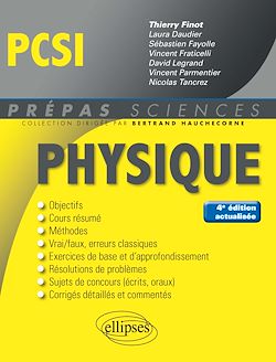 Télécharger le livre :  Physique PCSI - 4e édition actualisée