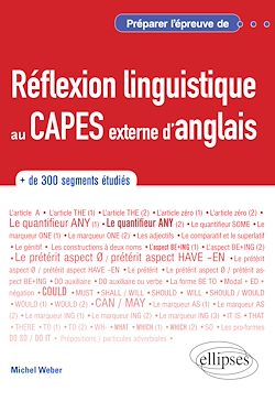 Télécharger le livre :  Anglais. Préparer l'épreuve de réflexion linguistique au CAPES externe d'anglais