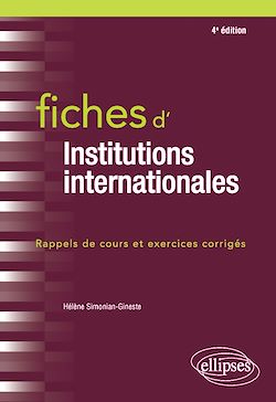 Télécharger le livre :  Fiches d'Institutions internationales - 4e édition