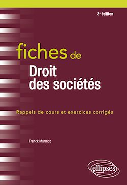 Télécharger le livre :  Fiches de Droit des sociétés - 3e édition