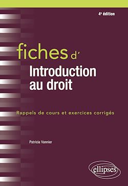 Télécharger le livre :  Fiches d'Introduction au droit - 4e édition