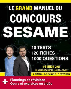 Téléchargez le livre :  Le Grand Manuel du concours SESAME (écrits + oraux) Edition 2021 - 120 fiches, 120 vidéos de cours, 10 tests, 1000 questions + corrigés en vidéo