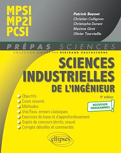 Télécharger le livre :  Sciences industrielles de l'ingénieur MPSI - MP2I - PCSI - Nouveaux programmes - 4e édition
