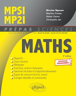 Télécharger le livre :  Mathématiques MPSI/MP2I - Nouveaux programmes - 5e édition