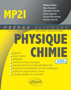 Télécharger le livre :  Physique-Chimie MP2I - Nouveaux programmes