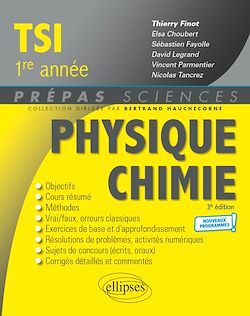 Télécharger le livre :  Physique-Chimie TSI1 - Programme 2021