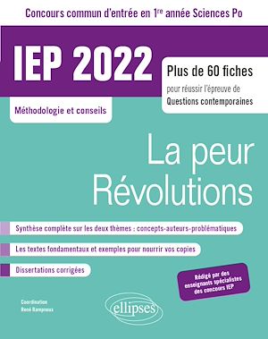 Download the eBook: Concours commun IEP 2022. 1re année.  La peur / Révolutions