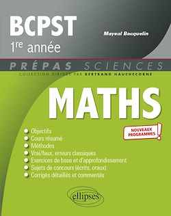 Télécharger le livre :  Mathématiques BCPST 1re année - Programme 2021