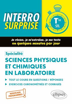 Télécharger le livre :  Spécialité Sciences physiques et chimiques en laboratoire - Terminale STL