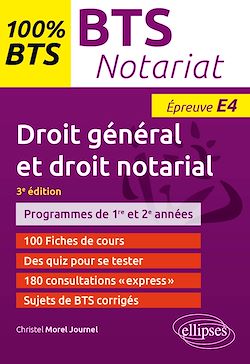 Télécharger le livre :  BTS Notariat - Épreuve de droit général et droit notarial (E4/U4)