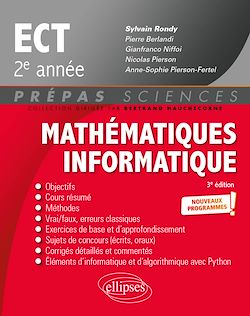 Télécharger le livre :  Mathématiques - Informatique - prépas ECT 2e année - Programme 2022