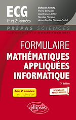 Télécharger le livre :  Formulaire Mathématiques appliquées - Informatique - ECG 1re et 2e années - Programme 2022