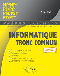 Télécharger le livre :  Informatique tronc commun - MP - PC - PSI - PT - Programme 2022