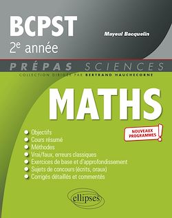Télécharger le livre :  Mathématiques BCPST 2e année - Programme 2022