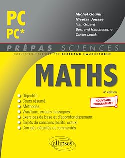 Télécharger le livre :  Mathématiques PC/PC* - Programme 2022