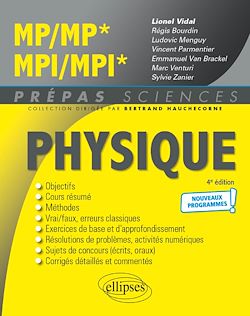 Télécharger le livre :  Physique MP/MP* MPI/MPI* - Programme 2022