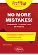 Télécharger le livre :  No more mistakes! Grammaire et traduction en anglais