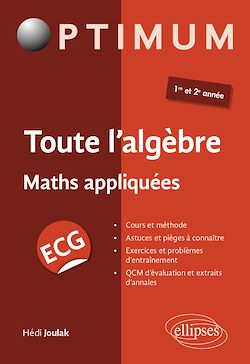 Télécharger le livre :  Toute l'algèbre - ECG maths appliquées
