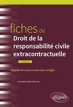 Télécharger le livre :  Fiches de droit de la responsabilité civile extracontractuelle