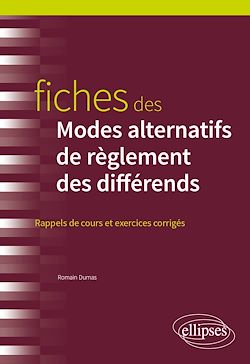 Télécharger le livre :  Fiches des Modes alternatifs de règlement des différends