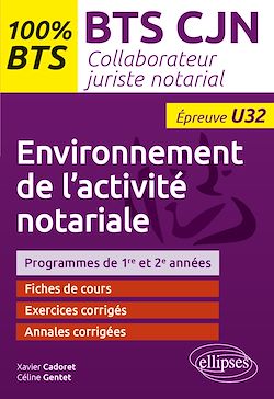 Télécharger le livre :  Environnement de l'activité notariale (U32)