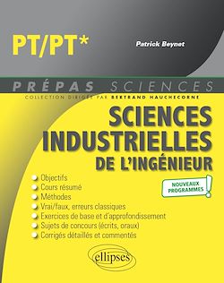 Télécharger le livre :  Sciences industrielles de l'ingénieur PT/PT* - Programme 2022