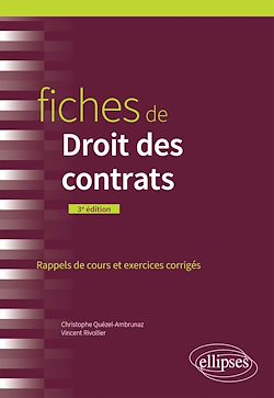 Télécharger le livre :  Fiches de Droit des contrats