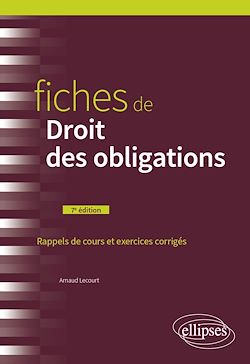 Télécharger le livre :  Fiches de Droit des obligations