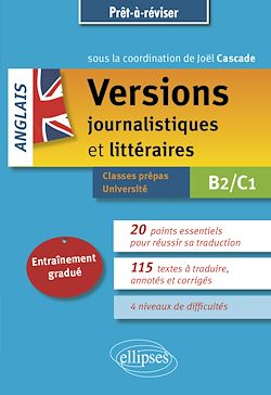 Télécharger le livre :  Anglais. Versions journalistiques et littéraires B2-C1