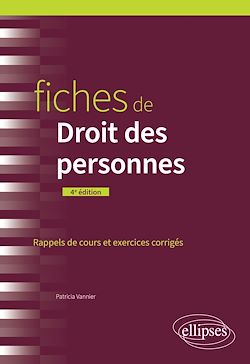 Télécharger le livre :  Fiches de Droit des personnes
