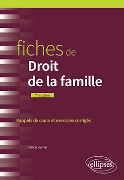 Télécharger le livre :  Fiches de Droit de la famille