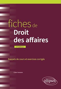 Télécharger le livre :  Fiches de droit des affaires