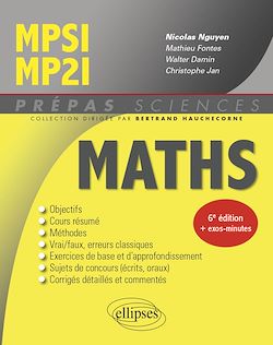 Télécharger le livre :  Mathématiques MPSI/MP2I