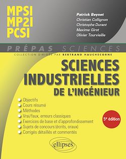Télécharger le livre :  Sciences industrielles de l'ingénieur MPSI - MP2I - PCSI