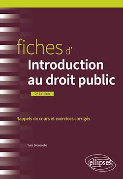 Télécharger le livre :  Fiches d'introduction au droit public