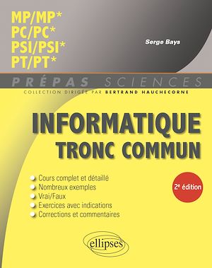 Download the eBook: Informatique tronc commun - MP/MP* - PC/PC* - PSI/PSI* - PT/PT*